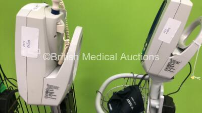 4 x Welch Allyn SPOT Vital Signs Monitors on Stands with Selection of Cables (All Power Up) *S/N 201620816 / 2003045106 / 201213907 / 200206159* - 6