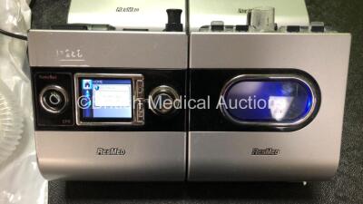 Job Lot Including 11 x ResMed S9 CPAP Units with 10 x Power Supplies (All Power Up, 1 x Crack in Casing - See Photos) 2 x ResMed H5i Humidifier Units, 1 x ResMed S8 Autoset Spirit II CPAP (Damaged Casing - See Photos) and 2 x WILAmed Breathing Tubes - 2