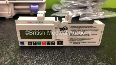 Mixed Lot Including 1 x Smiths Medical Graseby 2100 Syringe Pump *Mfd 2020* (Powers Up) 1 x CareFusion Micro I Spirometer in Case, 1 x Pair of Telephonics Audiometry Headphones, 1 x Natus Navigator Pro Unit, 1 x CME Medical T34 Ambulatory Syringe Pump and - 3