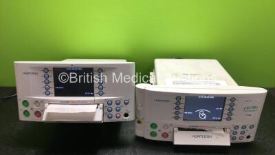 2 x Huntleigh SonicAid FM800 Encore Fetal Monitors (Both Power Up, 1 x Damage to Casing - See Photos)