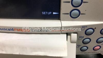 2 x Huntleigh SonicAid FM800 Encore Fetal Monitors (Both Power Up, 1 x Damage to Casing - See Photos) - 3