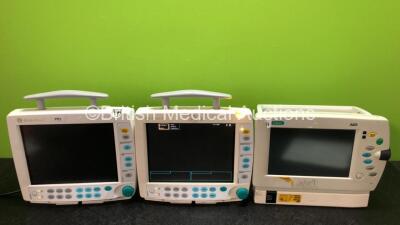 Job Lot Including 1 x GE Type F-FMW-01 Patient Monitor (Draws Power Does Not Power Up, Damage to Casing and Missing Light Cover - See Photos) 1 x GE Type F-FM-01 Patient Monitor (Powers Up with Damage to Casing and Missing Light Cover - See Photos) and 1