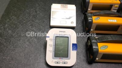 Mixed Lot Including 2 x Omron 711 BP Meters, 1 x Omron M6 Comfort BP Meter, 4 x Datex Ohmeda Trusat Pulse Oximeters and 4 x Pari TurboBOY SX Nebuliser *SN 0197, 20081022573VF, FCCH00115, FCE11360024SA, FCCH10432, FCC09050001SA, 2W15D10477, SW13L05928, SW1 - 2