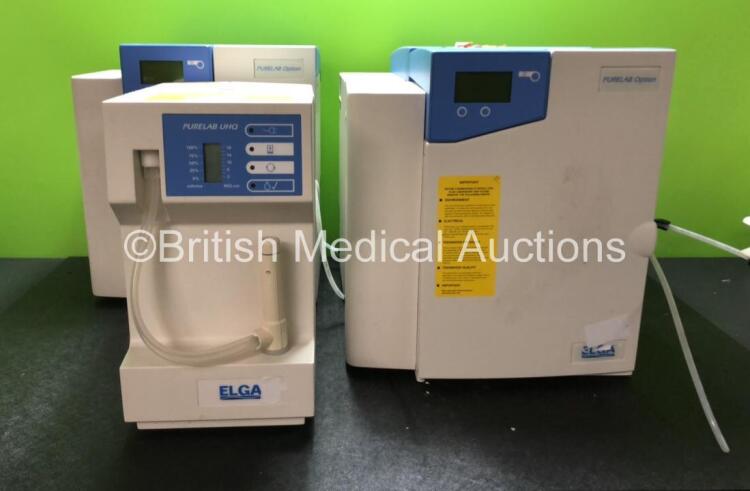 Job Lot Including 1 x Elga Purelab UHQ Mk3 Unit and 3 x Elga Purelab Option Units OS007BPM1 (Only 2 x Pictured)