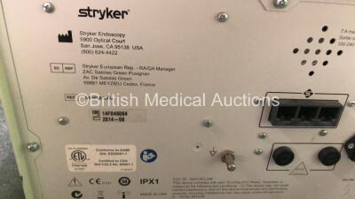 Stryker Crossflow Integrated Arthroscopy Pump *Mfd - 06/2014* Software Version - 01.05.14 (Powers Up) *FS20104800465 / 14F046064* - 3