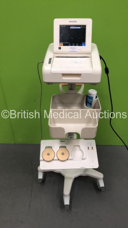 Philips Avalon FM30 Fetal Monitor on Stand with Philips Avalon CL Transducer Docking Station with 2 x US Wireless Transducers (Powers Up) *S/N DE45825848*