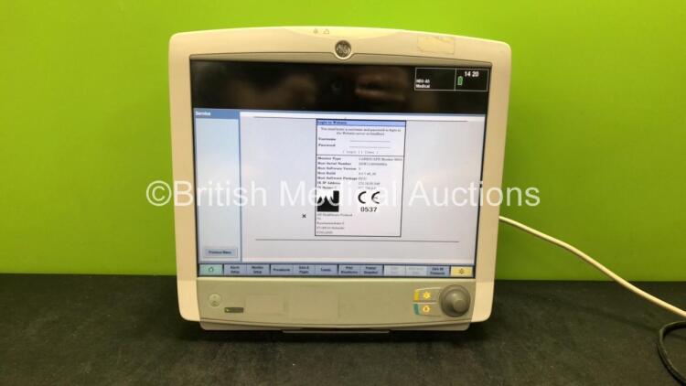 GE B650 Touch Screen Patient Monitor *Mfd 09-2011* (Powers Up)