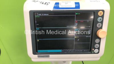 1 x Philips SureSigns VM4 Patient Monitor on Stand and 1 x Welch Allyn 53N00 Vital Signs Monitor on Stand (Both Power Up) *S/N JA124193* - 2