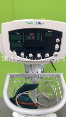 1 x Philips SureSigns VM4 Patient Monitor on Stand and 1 x Welch Allyn 53N00 Vital Signs Monitor on Stand (Both Power Up) *S/N JA124193* - 5