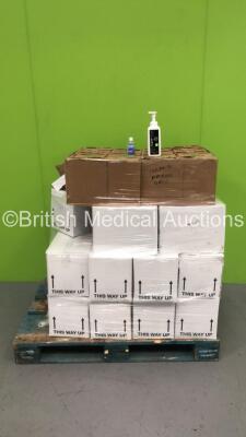 Pallet of 30 x Boxes of Mrs Gleans Anti - Bac Hand Gel (24 Bottles Per Box) and 16 Boxes of SuperNova Hand Sanitising Foam (10 Bottles Per Box)