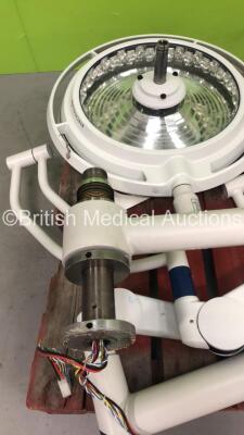 2 x Berchtold LED Ceiling Mounted Operating Lamps with Arms - 2