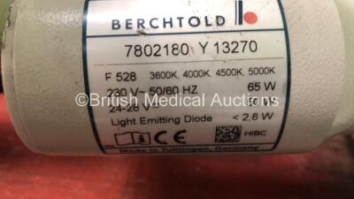 2 x Berchtold LED Ceiling Mounted Operating Lamps with Arms - 4