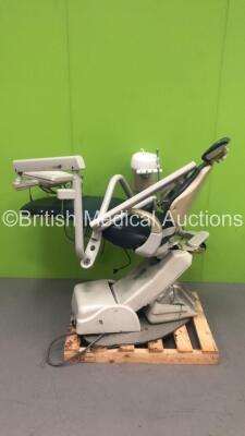 Marus Dental Chair with Dental Delivery Unit and Accessories (Unable to Power Test Due to Cut Power Supply)