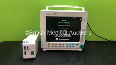 Datex Ohmeda Compact Anaesthesia Monitor *Mfd - 02/2008* with 1 x GE E-RESTN Multiparameter Module with SPO2, T1-T2, NIBP and ECG Options *Mfd - 01/2008* (Powers Up with SRAM Error)