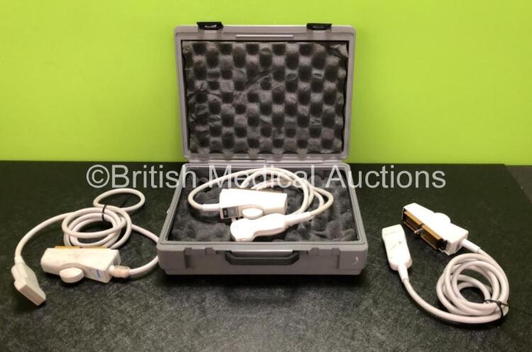 Job Lot Including 1 x Acuson C7 Ultrasound Transducer / Probe in Carry Case, 1 x Acuson 5 Needle Guide Transducer / Probe and 1 x Acuson 4 Needle Guide Transducer / Probe *All Untested*