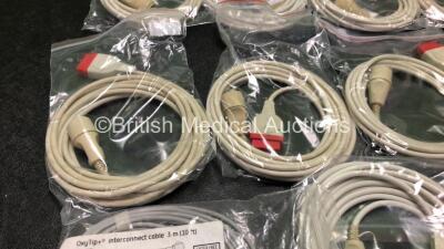 Job Lot of Patient Monitoring Cables Including 9 x IBP Trunk Cables for TruWave 896507-00 Transducers and 3 x GE OxyTip 3m OXY-SL3 Interconnect Cables - 2