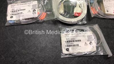 Job Lot of Patient Monitoring Cables Including 9 x IBP Trunk Cables for TruWave 896507-00 Transducers and 3 x GE OxyTip 3m OXY-SL3 Interconnect Cables - 3