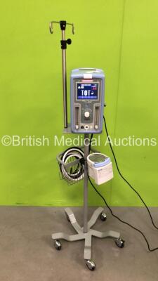 Viasys Infant Flow SiPAP Unit On Stand with Hoses and 1 x Fisher & Paykel MR850AEK Humidifier Unit (Both Power Up, SiPAP Unit with with Error 54-See Photo) *AFN01631*