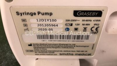 Mixed Lot Including 1 x Smiths Medical Graseby 2100 Syringe Pump *Mfd 2020* (Powers Up) 1 x CareFusion Micro I Spirometer in Case, 1 x Pair of Telephonics Audiometry Headphones, 1 x Natus Navigator Pro Unit, 1 x CME Medical T34 Ambulatory Syringe Pump and - 10