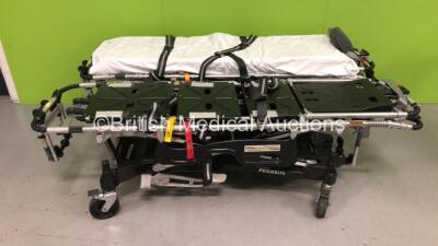 2 x Ferno Pegasus Ambulance Stretchers with 1 x Mattress (Both Hydraulics Tested and Working) *SN PEG6208 PEG4779*