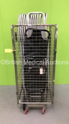 14 x Aluminium Scoop Stretchers and 2 x Ferno Evac Chairs (Cage Not Included)