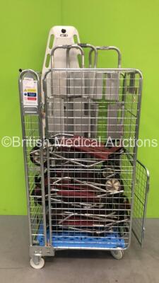 Job Lot Including 3 x Ferno Compact Chairs, 3 x Aluminium Scoop Stretchers and 1 x Ferno Scoop Stretcher (Cage Not Included)