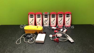 Job Lot Including 6 x Nonin Rad-5v Signal Extraction Pulse Oximeters with 3 x SPO2 Finger Sensor Connector Cables and 1 x Finger Sensor in Cases (All Untested Due to Suspected Flat Batteries) and 1 x Nonin Model 8500 Pulse Oximeters with 1 x SPO2 Finger S