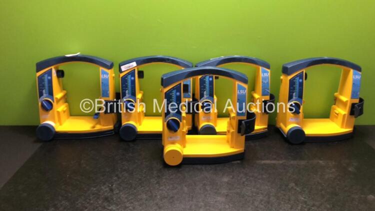 5 x Laerdal LSU Suction Units (All Power Up with Some Casing Damage See Photos)