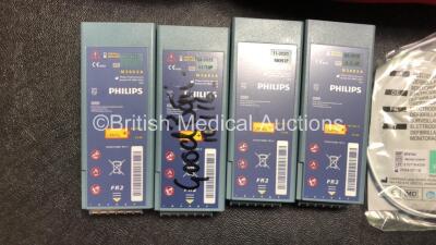 4 x Laerdal Heartstart FR2+ Defibrillators with 4 x Batteries, 4 x Skintact Electrodes, 1 x 3 Lead ECG Lead in Carry Bags (All Power Up and Pass Self Test) *SN 0307227346,0207226014,0207224363,1207266814* - 5