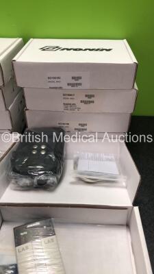 10 x Nonin 8500 Pulse Oximeters with Cases and SPO2 Finger Sensor (Brand New in Box - Stock Photo Used) - 5