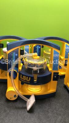 5 x Laerdal, LSU Suction Units with 6 x Cups (5 x Power Up, 3 With Missing Cup Holders,1 With Damaged Casing- See Photos) - 2