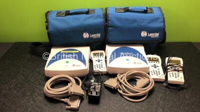 2 x Laerdal VitalSim Vital Signs Simulator with 3 x Controllers, 2 x Cables and 1 x Charger in 2 Cases