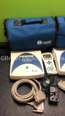 2 x Laerdal VitalSim Vital Signs Simulator with 3 x Controllers, 2 x Cables and 1 x Charger in 2 Cases - 3