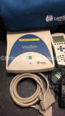 2 x Laerdal VitalSim Vital Signs Simulator with 3 x Controllers, 2 x Cables and 1 x Charger in 2 Cases - 4