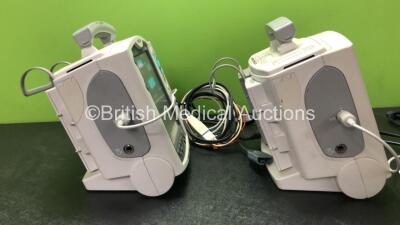 2 x Philips MRx Defibrillators Including Pacer, ECG and Printer Options with , 1 x SpO2 Finger Sensor, 1 x 3 Lead ECG Lead, 2 x Paddle Leads, 1 x Covidien Electrode Pads 2 x Philips M3538A Batteries and 2 x Philips M3539A Batteries (Both Power Up) - 4