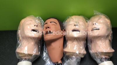 4 x Resusci Anne Airway Head Trainer Units - 2