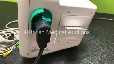 Philips Efficia DFM100 Defibrillator *Mfd - 2019* with Pacer, ECG and Printer Options Including 1 x 3 Lead ECG Lead, 1 x Paddle Lead and 1 x Philips Rechargeable Li-ion Battery Pack (Powers Up) - 6