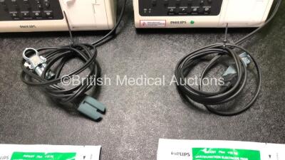 Job Lot Including 2 x Philips Heartstart XL+ Defibrillators Including Pacer, ECG and Printer Options with 2 x Paddle Leads and 2 x Batteries and 1 x Philips Heartstart XL+ Defibrillator Including ECG and Printer Options with 1 x Paddle Lead, 1 x Battery a - 6