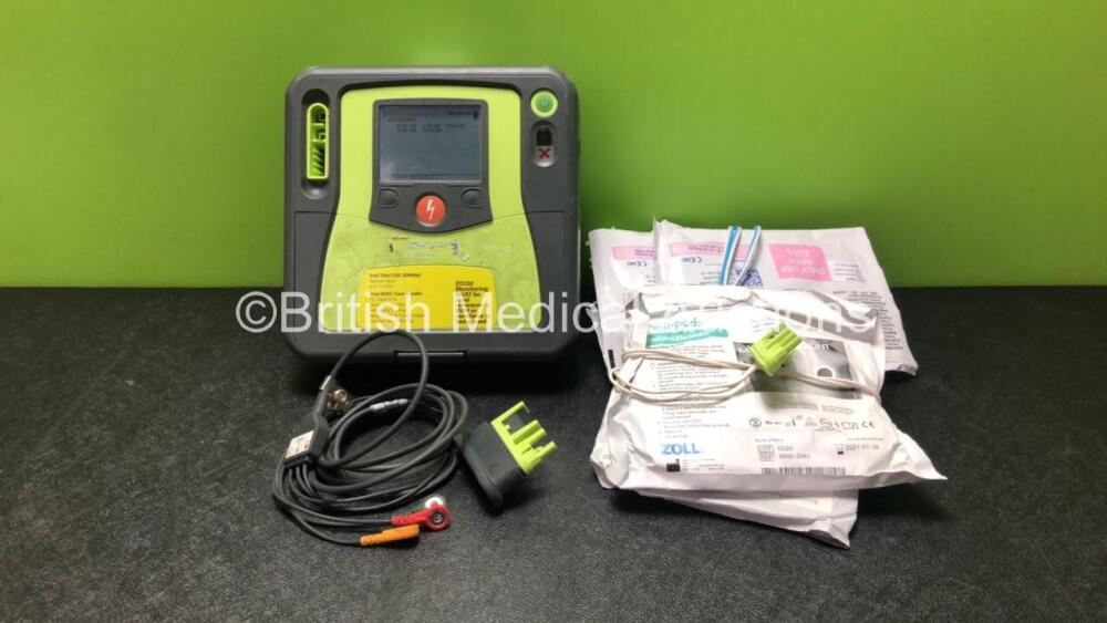 Zoll AED Pro Defibrillator with 3 Lead ECG Lead and Various Expired