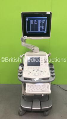 Toshiba Aplio 500 TUS-A500 Flat Screen Ultrasound Scanner Software Version AB_V2.10*R003 with 1 x Toshiba 8CV2 Transducer *Mfd 2014* 1 x Sony UP-D898MD Printer (Powers Up with Cracked Monitor - See Photo, Probe Not Showing on Machine) *SN T1D12Y3520* *Mf
