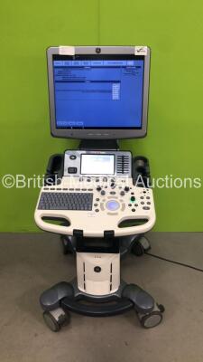 GE Logiq S7 Expert Flat Screen Ultrasound Scanner Ref 5436957 *S/N 245761SU2* **Mfd 02/2014** Software Version R1 Software Revision 0.7 (Powers Up - Missing Dials / Buttons - See Pictures)