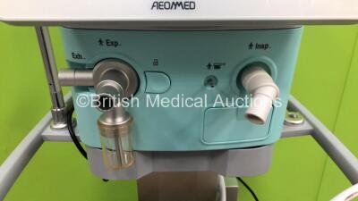 Aeonmed VG70 Ventilator Software Version 2.00, Running Hours 0 h 22m with 1 x Hose and Accessories on Stand *Mfd 07/2020 * (Powers Up) - 3