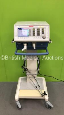 Drager Evita 2 Dura Ventilator on Stand Software Version 04.22 - Running Hours 20250 with Hose (Powers Up) *S/N ARTC-0236* **Mfd 2003**