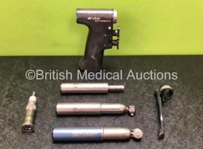 Job Lot Including 1 x Stryker 5400-99 Core Universal Driver, 1 x Stryker 5400-15 Core Micro Drill Handpiece, 1 x Stryker Core 5400-34 Sag Saw Handpiece, 1 x Stryker 6400-034-000 RemB Electric Sagittal Saw Handpiece and 1 x Stryker 5100-015-250 Straight MD