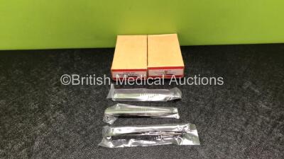 24 x Block End 5 inch Dressing Forceps (2 x Boxes of 12 - New In Box)