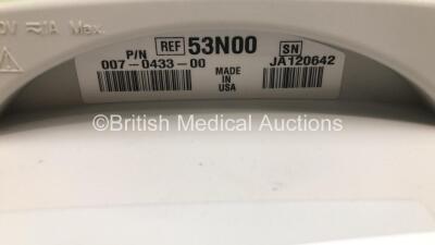 3 x Welch Allyn 53N00 Vital Signs Monitors on Stands and 1 x Welch Allyn 53NTO Vital Signs Monitor on Stand (All Power Up) - 6