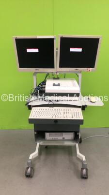 Medisoft Workstation with Dual Monitors and Accessories (Powers Up - HDD REMOVED) ***IR356***