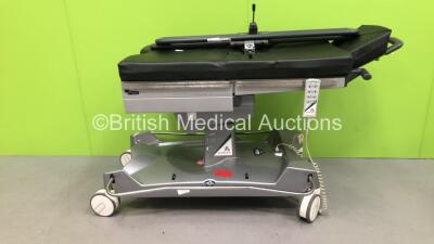 Anetic Aid QA4 Hydraulic Surgery Trolley with Cushions - Incomplete (Hydraulics Tested Working)