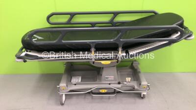 Anetic Aid QA4 Hydraulic Surgery Trolley with Cushions and Side Rails (Hydraulics Tested Working)