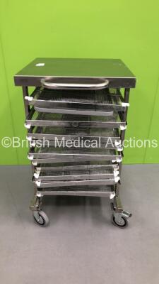 Lancer Getinge Group Endoscopy Stainless Storage Trolley